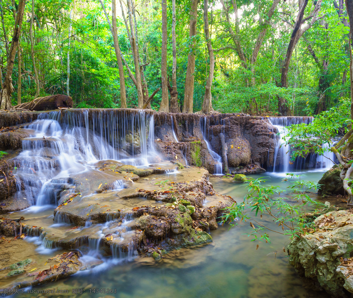 瀑布 小溪 水流 瀑布水流 自然风光 自然景观 自然风景 山水风景