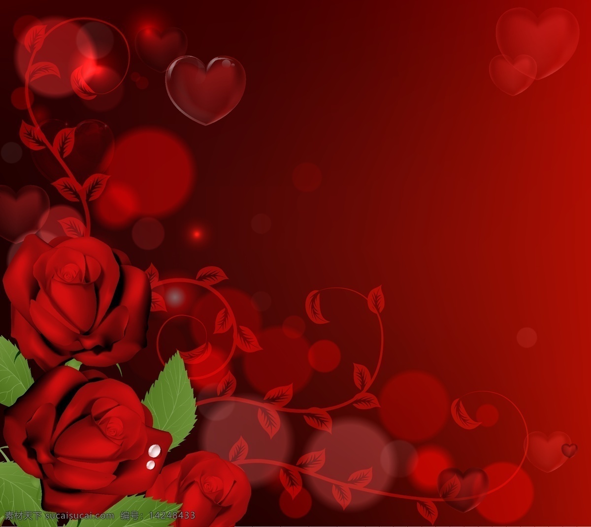玫瑰花 背景 矢量 红玫瑰 玫瑰素材 格式 矢量图 高清图片