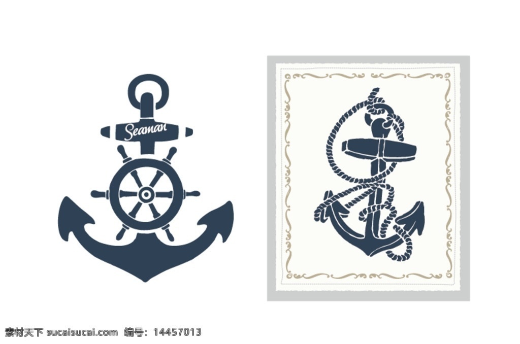 船锚 锚 锚logo 船锚适量图 方框花边 标志图标 其他图标 pdf