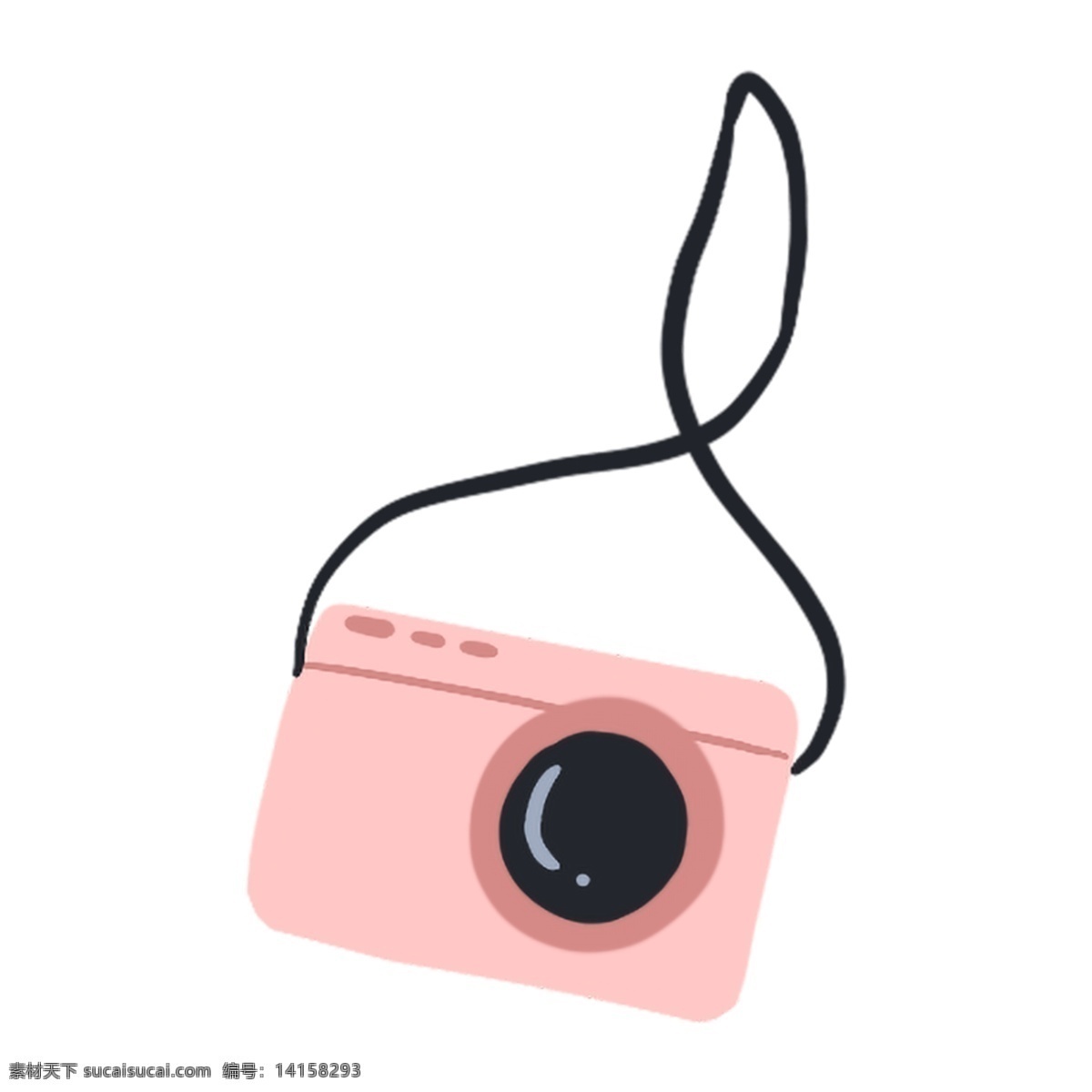可爱 风 粉色 相机 免 抠 元素 png元素 粉色相机 电子产品 免抠元素 装饰素材
