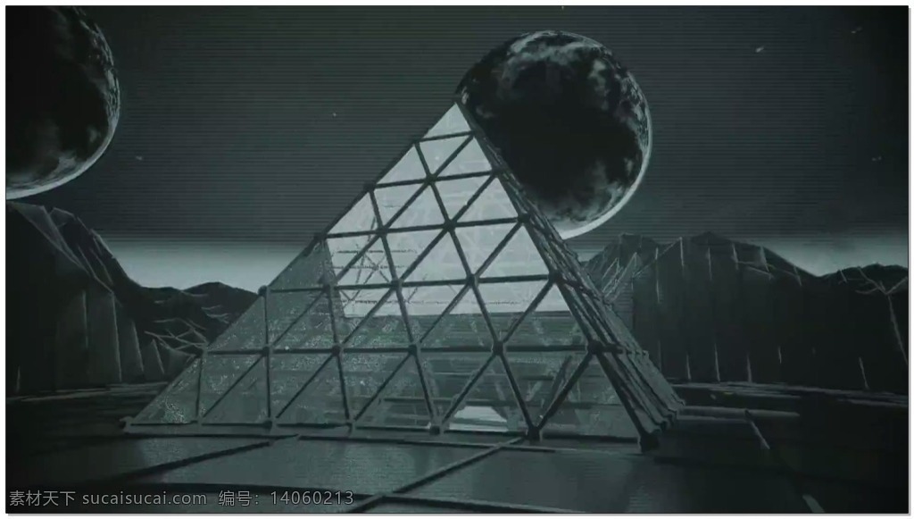 灰色 玻璃 塔 潮流 骷髅 背景 视频 玻璃塔 高清视频素材 入门视频素材 实用视频素材