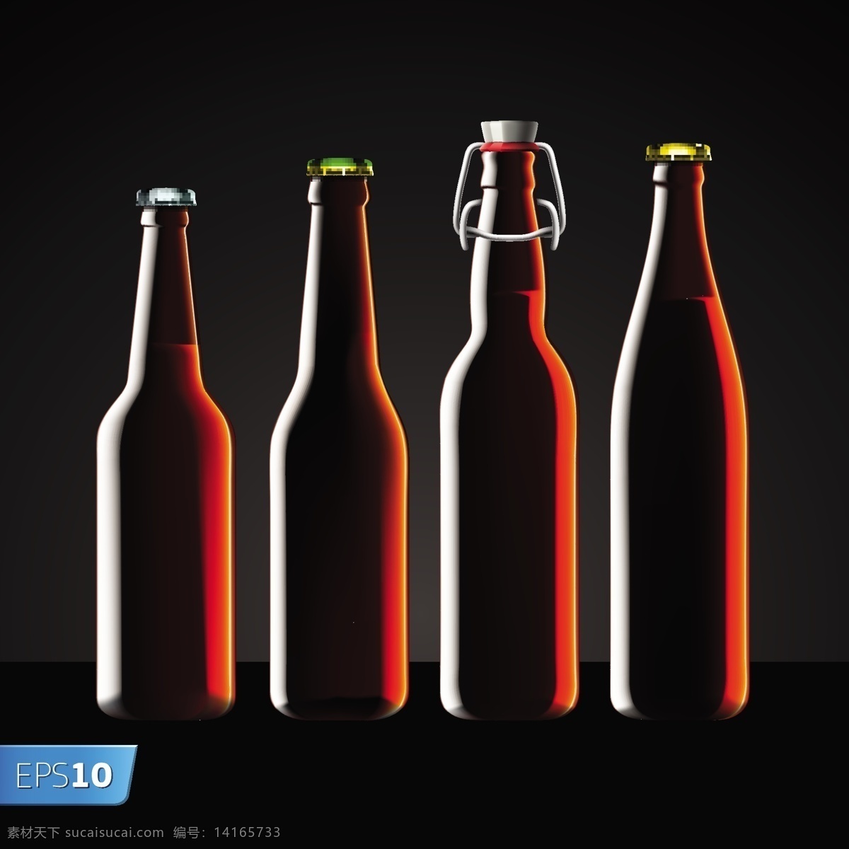 瓶装啤酒 啤酒 酒水 饮品 瓶装 标志图标 矢量素材 黑色