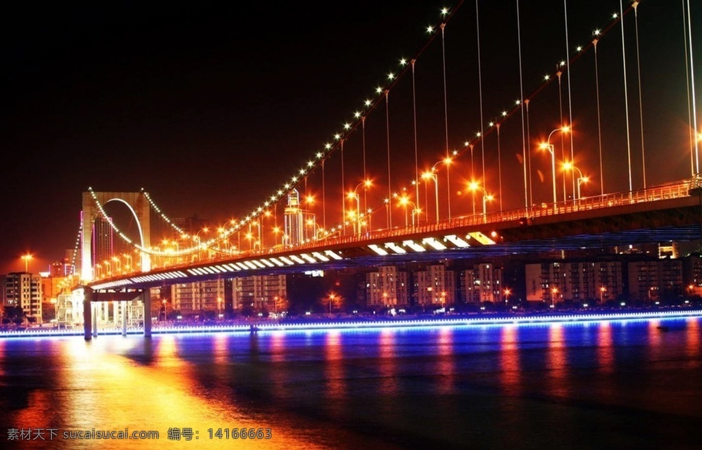 柳州红光桥 桥梁 桥 吊桥 红光桥夜景 柳州夜景 人文景观 旅游摄影