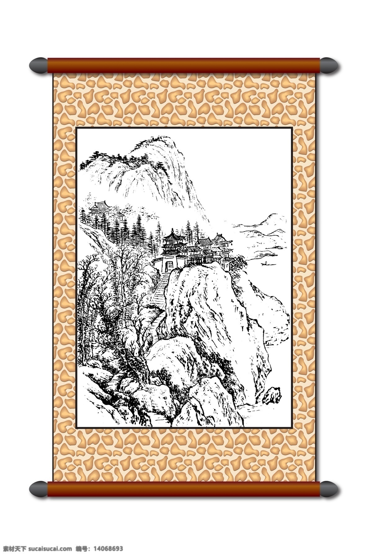 分层 白描 版画风景 传统画 风景 风景画 工笔 古画 模板下载 白描风景 山水画 古建筑 线描 美术 黑白稿 卷轴画 挂画 中国风 艺术画 文化艺术 绘画书法 设计图库 源文件 家居装饰素材 山水风景画