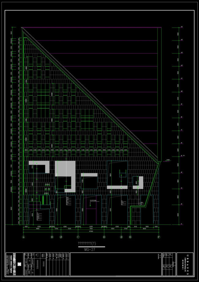 商务中心 cad 立面 图纸 cad设计图 cad效果图 建筑素材 图纸下载 dwg 黑色