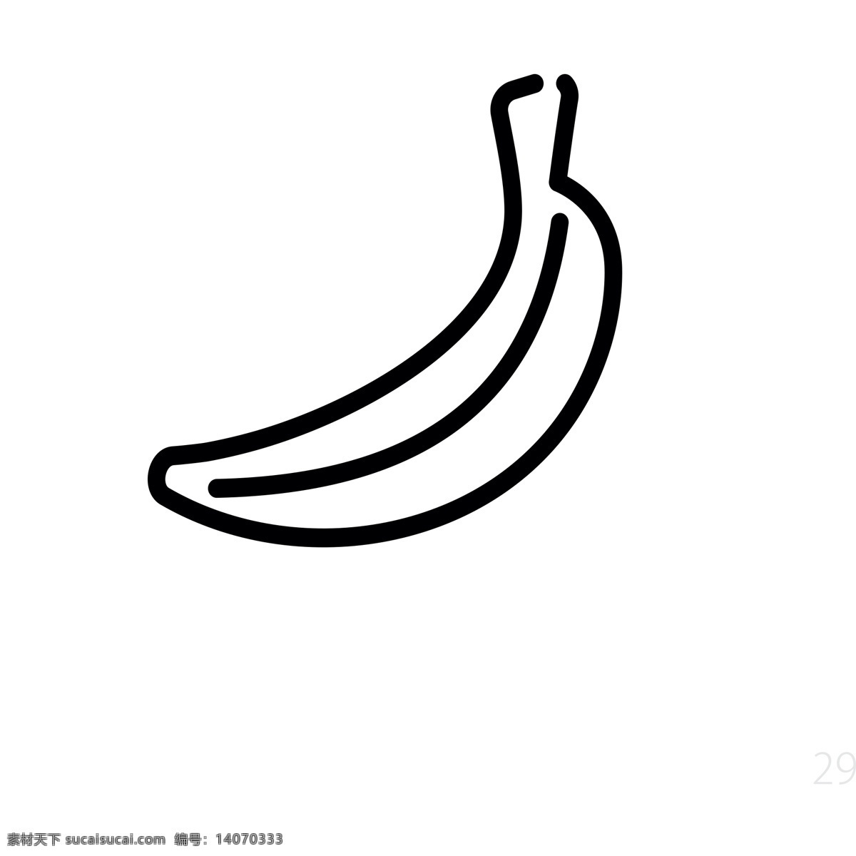 卡通 香蕉 水果 美味水果 扁平化ui ui图标 手机图标 游戏ui 界面ui 网页ui h5图标