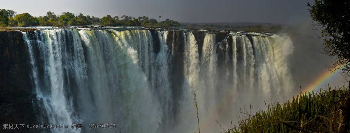 维多利亚瀑布 非洲 水流 峽谷 世界 七大 自然景观 旅游 赞比亚河 水雾 彩虹 自然风景