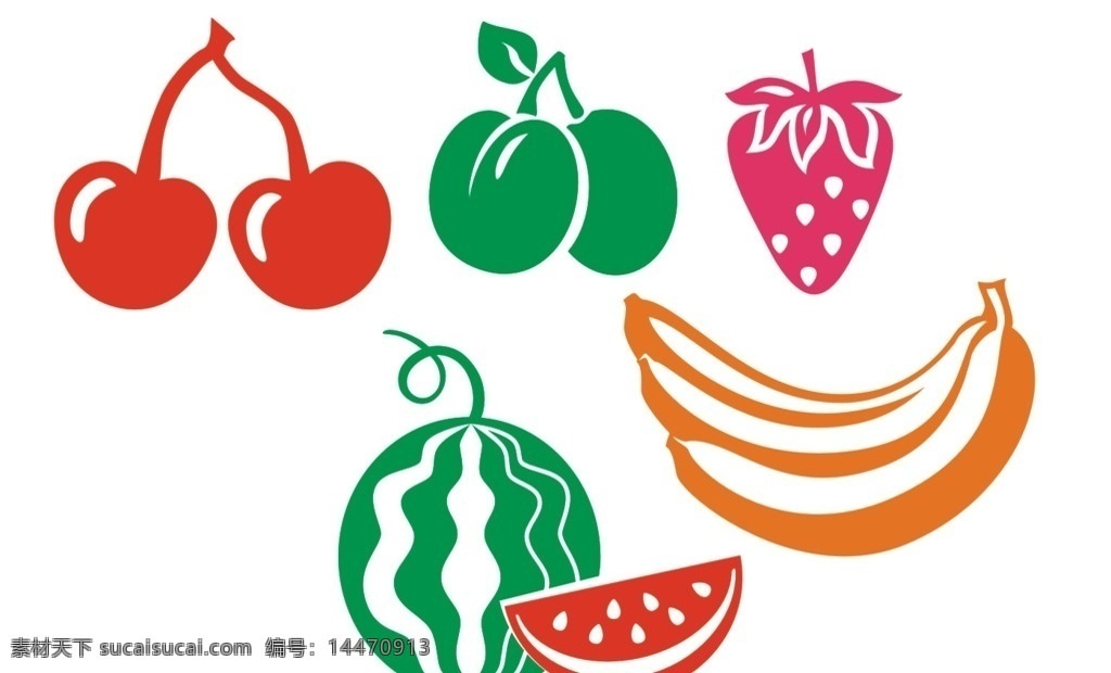 樱桃 草莓 西瓜 香蕉 李子 卡通 上传的图片