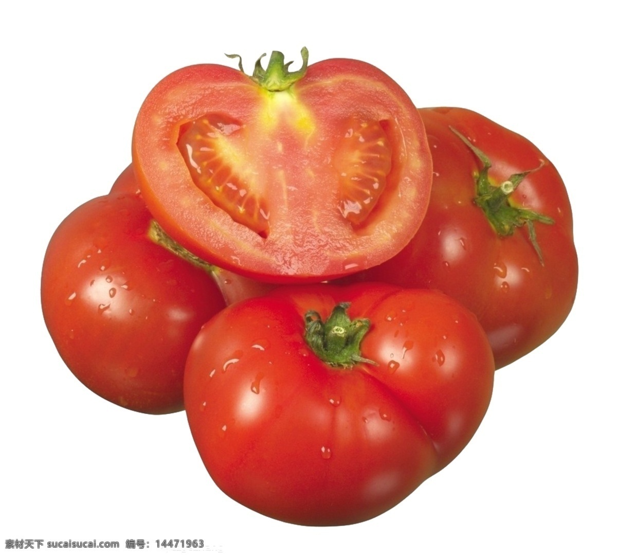 切开番茄素材 西红柿 免抠 白色