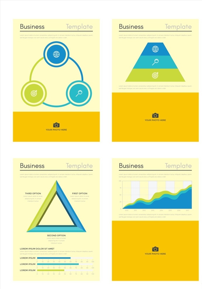 简洁画册 商业画册 矢量素材 单页 商业计划书 企业年报 商业图表分类 图表信息 图表 元素 画册 封面