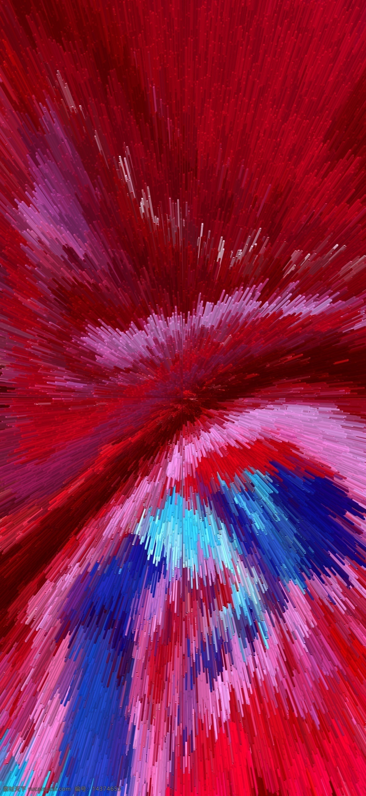 炫彩 万花筒 喷射 红色 底纹 晶格化 背景素材 分层