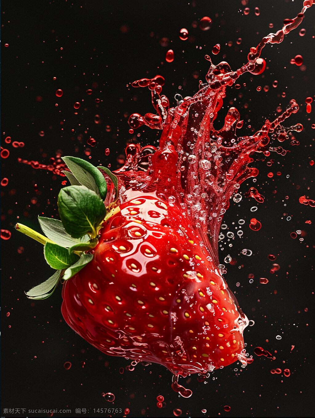 液体爆炸 草莓 商业摄影 精致 摄影 生物世界 水果