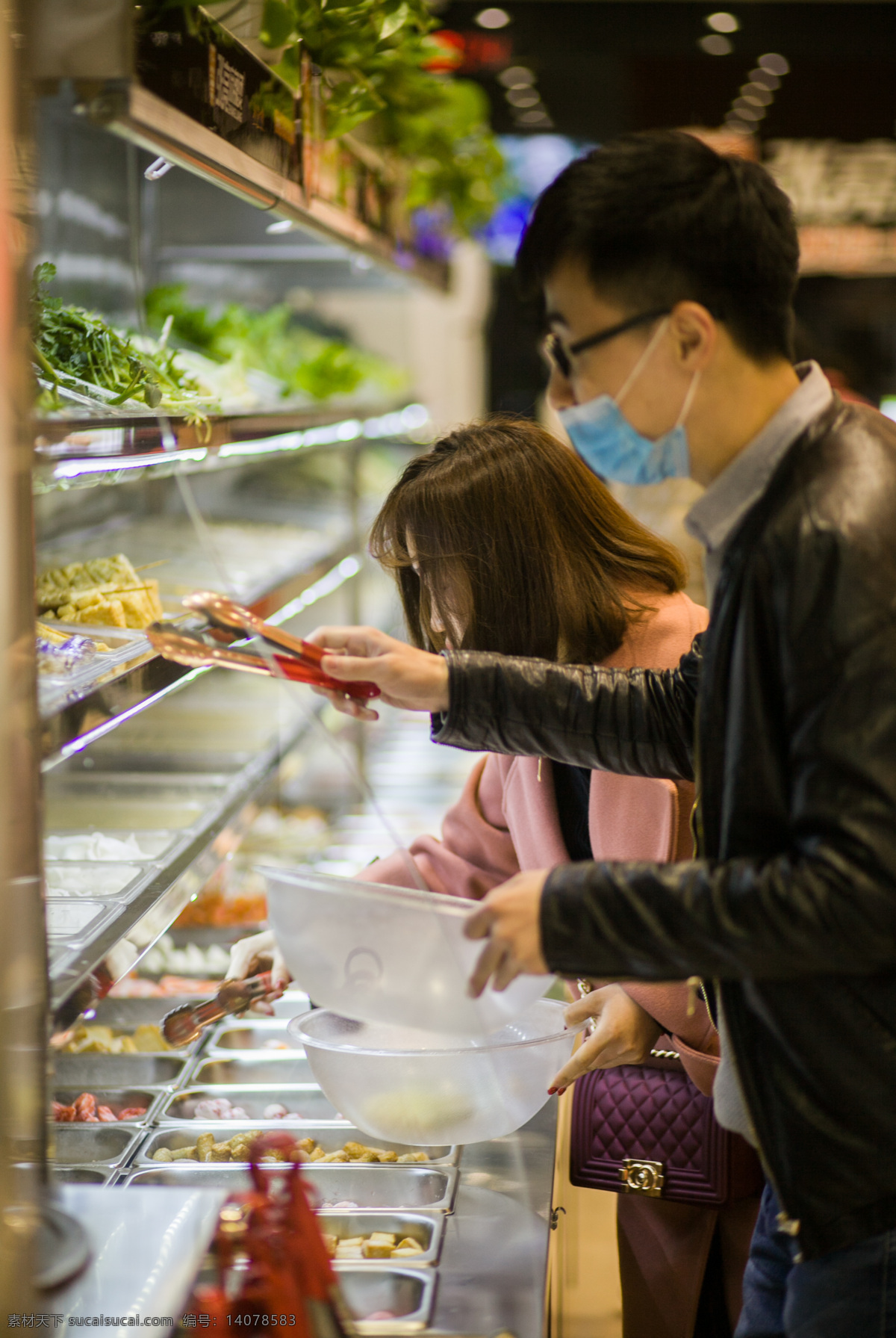 火锅店 麻辣烫素材 菜品 客户挑选菜品 自助餐菜品 餐饮美食 食物原料