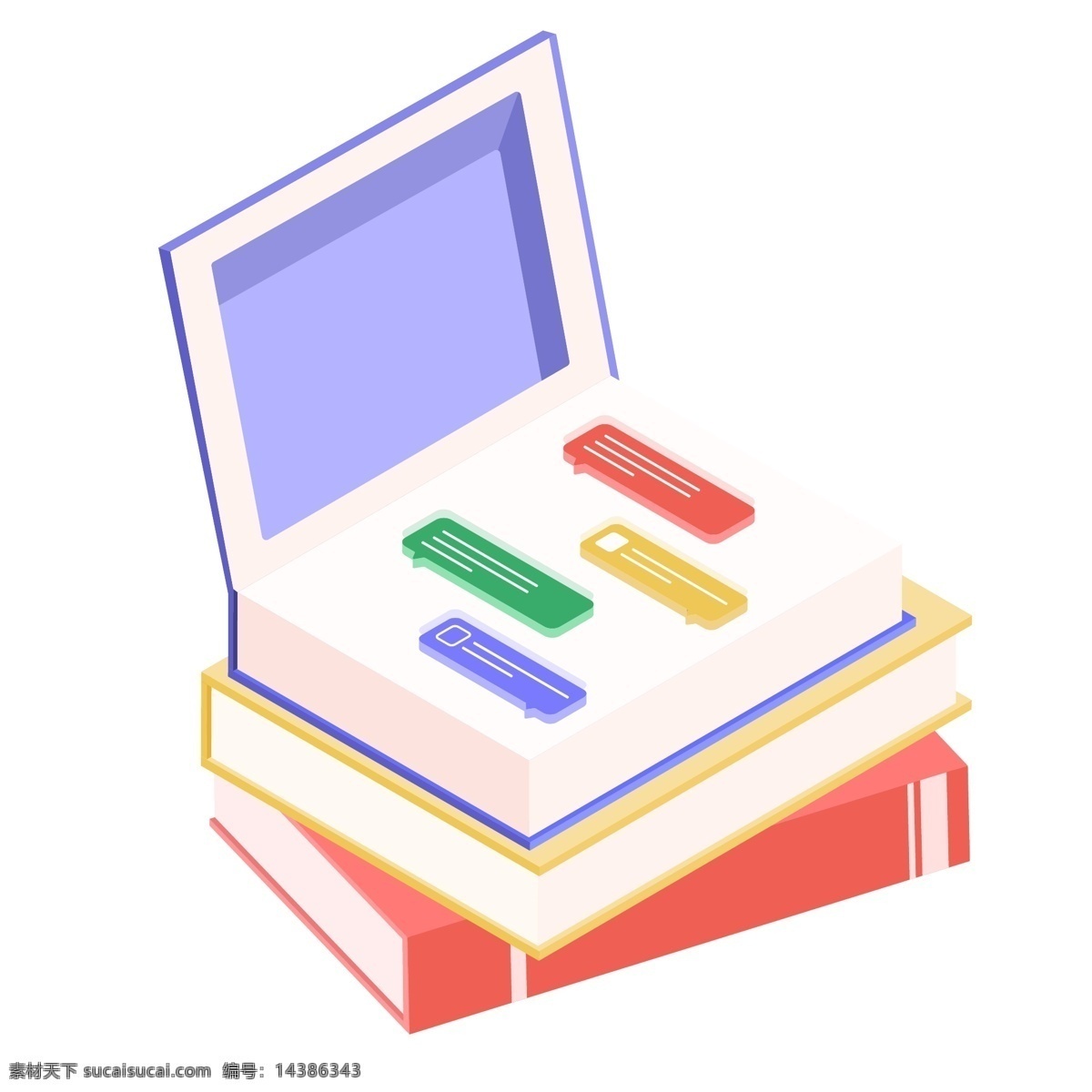 d 书籍 信息 科技 办公 矢量 元素 书本 色彩 对话框 紫色 2.5d