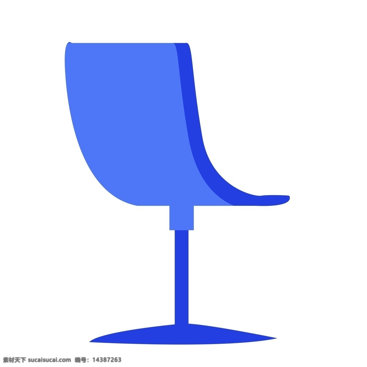 紫 蓝色 转转 椅子 免 抠 图 卡通椅子 扁平化椅子 科幻蓝椅子 免抠电脑椅