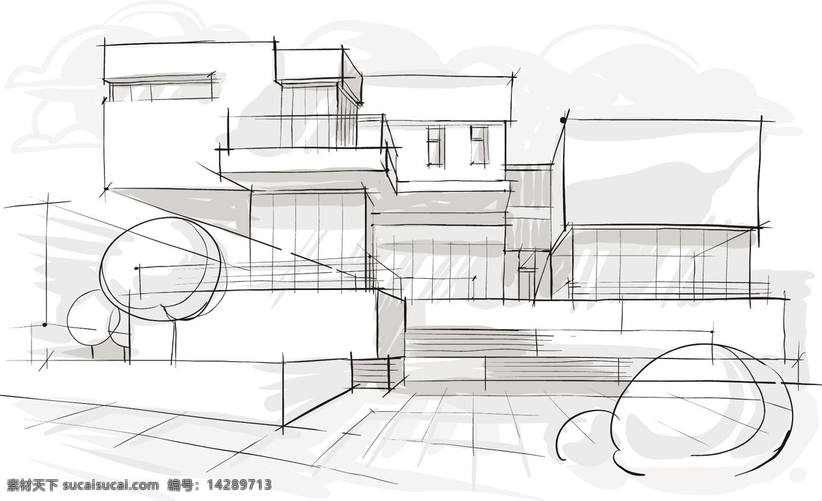 手绘房屋建筑 手绘图纸 手绘景观 城市建筑 手绘城市 抽象城市 房屋建筑 房产广告 矢量素材 白色