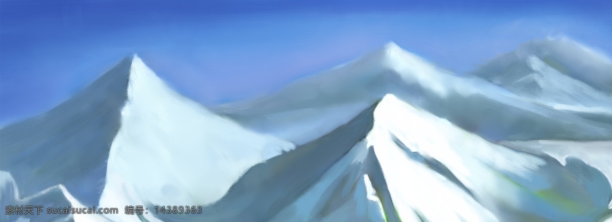 手绘 旅行 雪山 背景 图 天空 小清新 质感 纹理 文艺 户外 运动