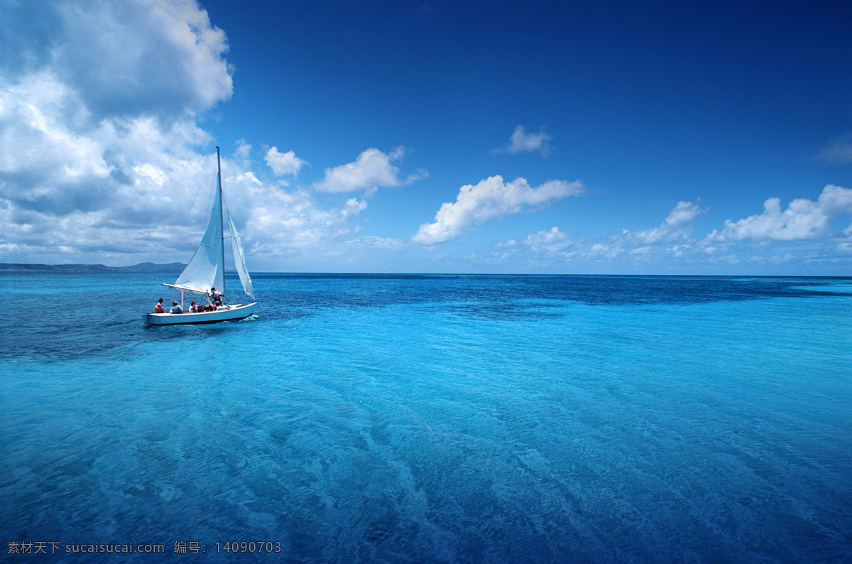 蓝色 海上 帆船 高清 大海 蔚蓝