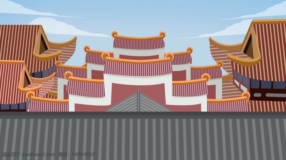 中国 风 特色 古建筑 背景 海报背景 背景素材 小清新 古风背景 建筑房子 色彩背景 广告背景 背景展板