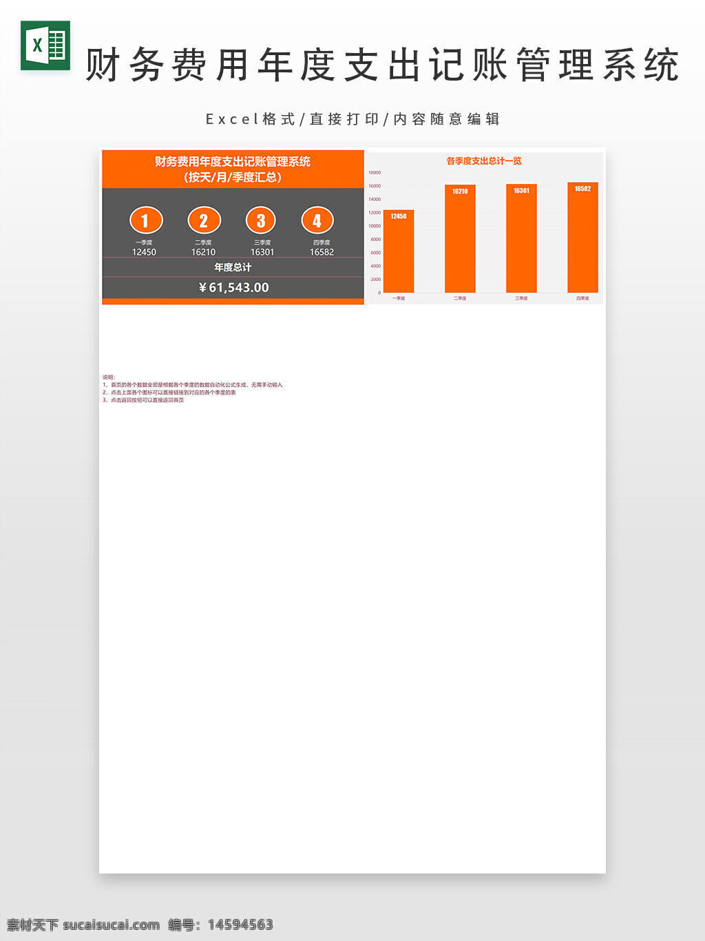 财务费用 年度支出 季度汇总 图表分析 柱状图 数据统计 总金额 人民币 支出系统 财务管理 季度对比 月度支出 年度总计 财务报表 费用分析 支出明细 数字显示 财务年度 季度数据 支出分析