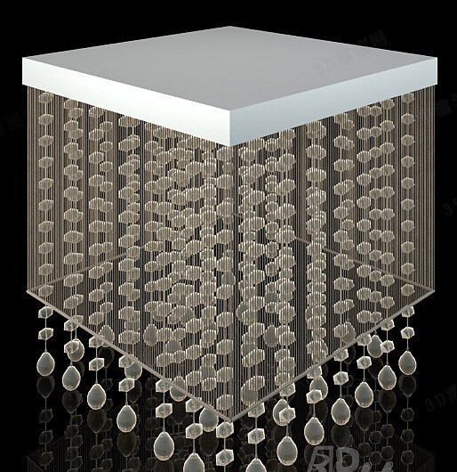 3d 方形 水晶 吊灯 模型 灯具 客厅 水晶灯 现代 方 无贴图 max2008 方形水晶吊灯 3d模型素材 家具模型